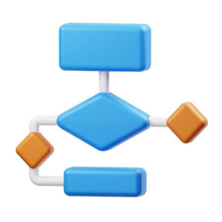 Flussdiagramm  3D Illustration