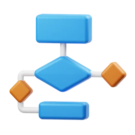 Flussdiagramm  3D Illustration