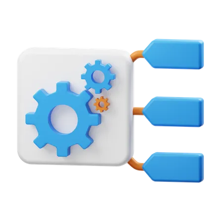 Flussdiagramm  3D Illustration