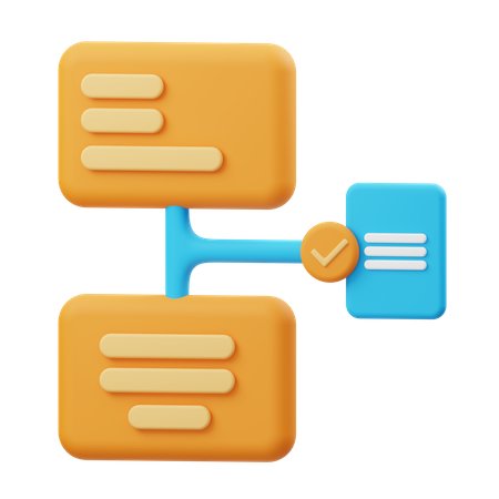 Flussdiagramm  3D Illustration