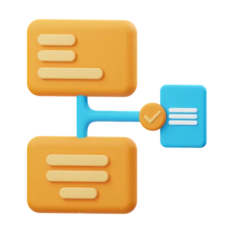 Flussdiagramm  3D Illustration