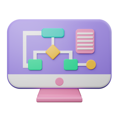 Flussdiagramm  3D Illustration