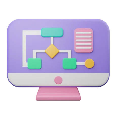 Flussdiagramm  3D Illustration