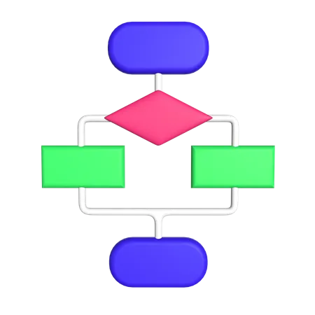 Flussdiagramm  3D Icon