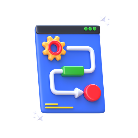 Flussdiagramm  3D Icon