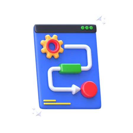 Flussdiagramm  3D Icon