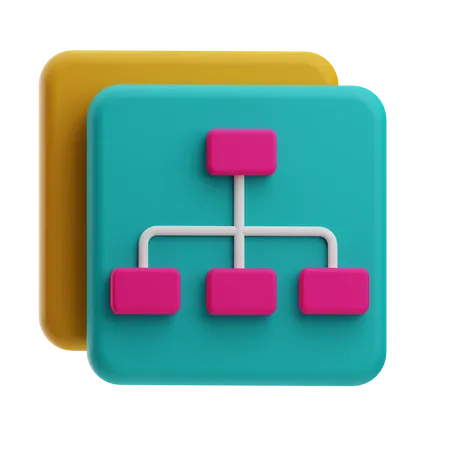 Flussdiagramm  3D Icon