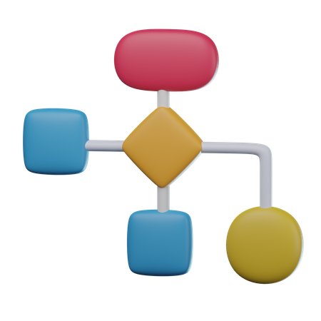 Flussdiagramm  3D Icon