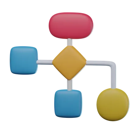 Flussdiagramm  3D Icon