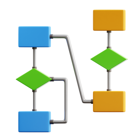 Flussdiagramm  3D Icon