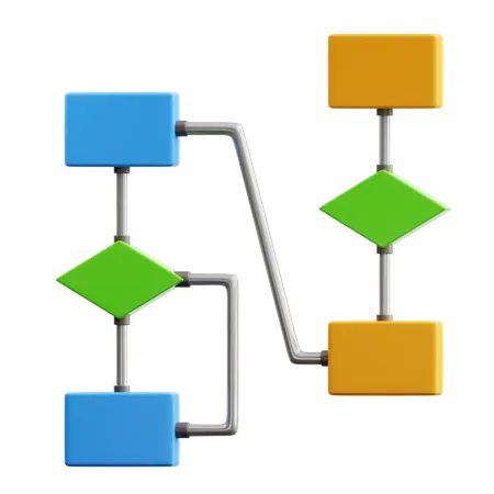 Flussdiagramm  3D Icon