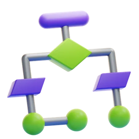 Flussdiagramm  3D Icon