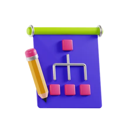 Flussdiagramm  3D Icon