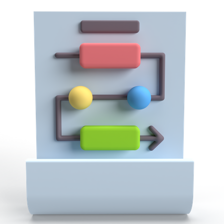 Flussdiagramm  3D Icon