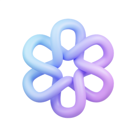 Flüssiger ring abstrakte form  3D Icon