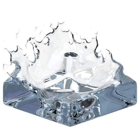 Flüssiges Wasserspritzen  3D Icon