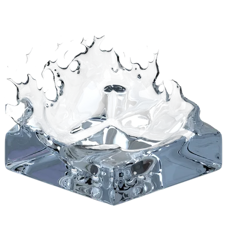 Flüssiges Wasserspritzen  3D Icon