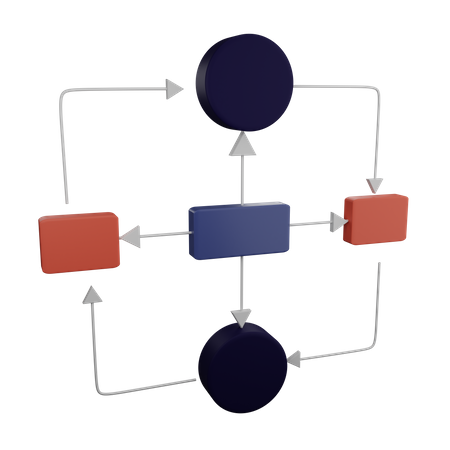 Flux de travail  3D Illustration