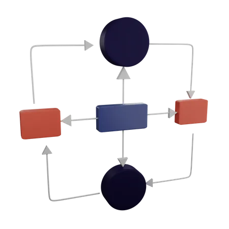 Flux de travail  3D Illustration