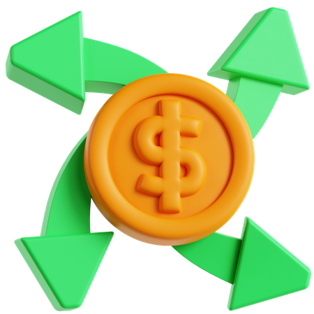 Des flux de trésorerie  3D Icon