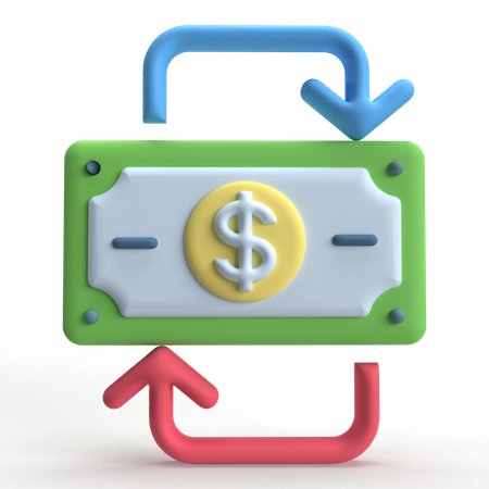 Des flux de trésorerie  3D Icon