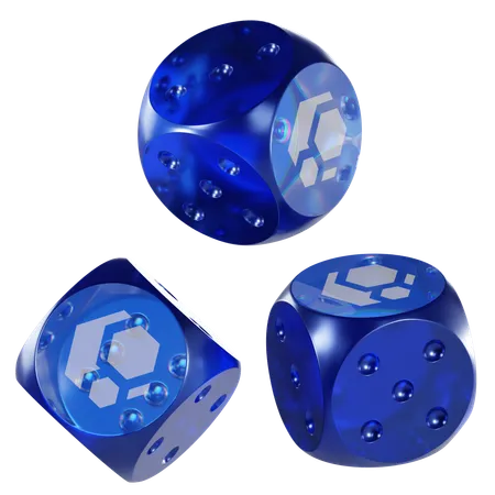 Flux Glass Dice Crypto  3D Icon