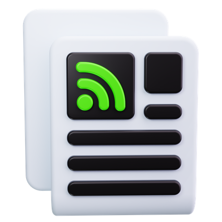 Flux RSS  3D Icon