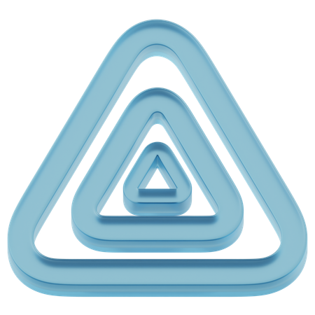 Flux triangulaire en verre bleu stratifié  3D Icon
