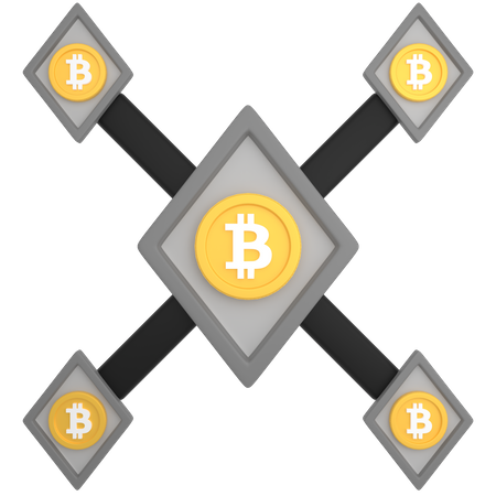 Fluxo de bitcoin  3D Icon