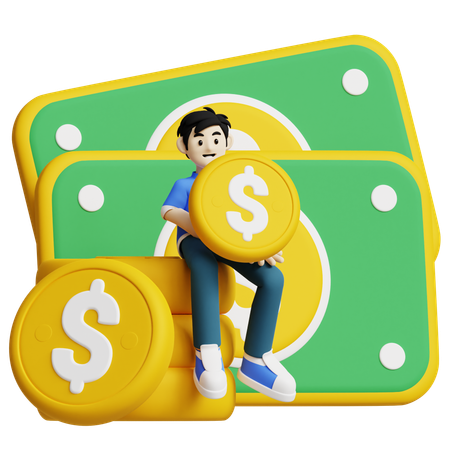 Fluxo de caixa  3D Icon
