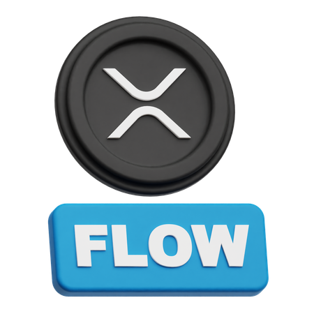 Fluxo de moedas XRP  3D Icon