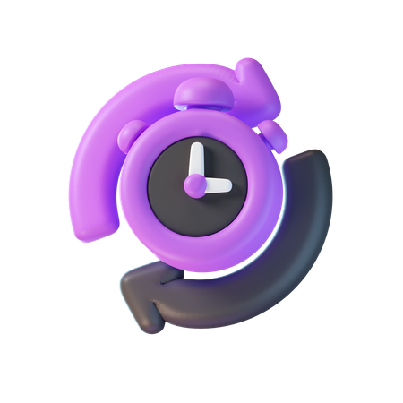 Fluxo de tempo  3D Icon