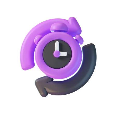 Fluxo de tempo  3D Icon