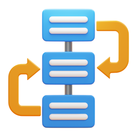 Fluxo de trabalho  3D Icon