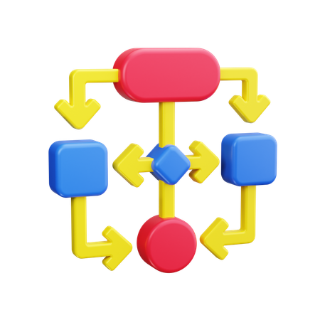 Fluxo de trabalho  3D Icon