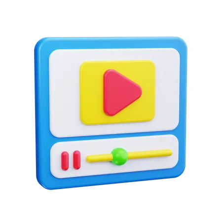 Fluxo de vídeo  3D Icon