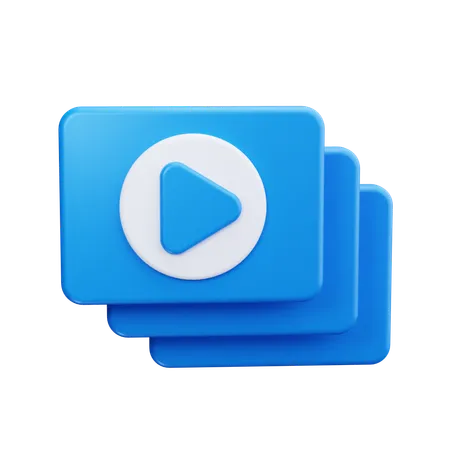 Fluxo de vídeo  3D Icon