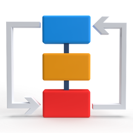 Fluxograma  3D Icon