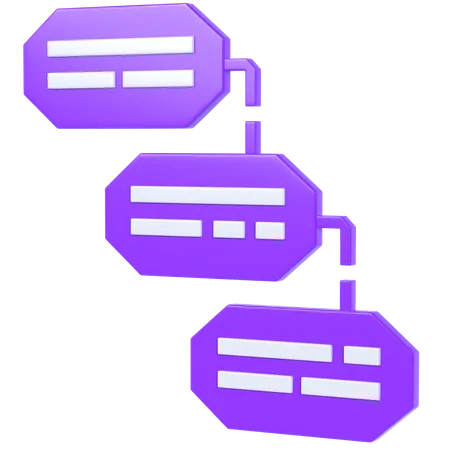 Fluxograma  3D Illustration