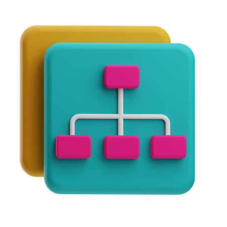 Fluxograma  3D Icon