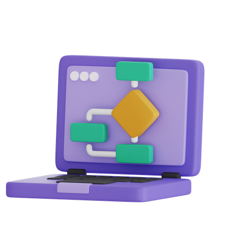 Fluxograma de web design  3D Icon