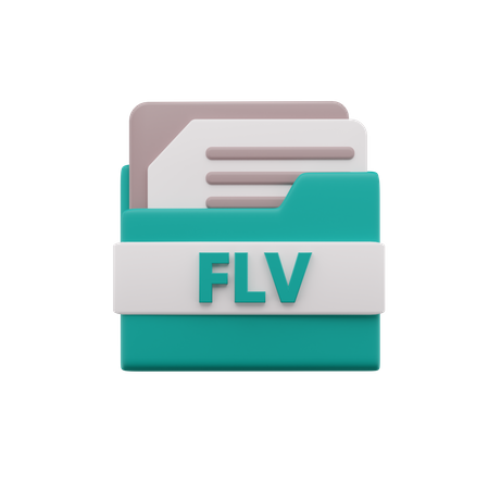 Flv-Datei  3D Icon