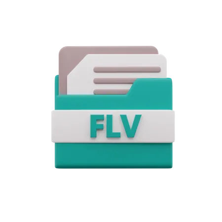 Flv-Datei  3D Icon