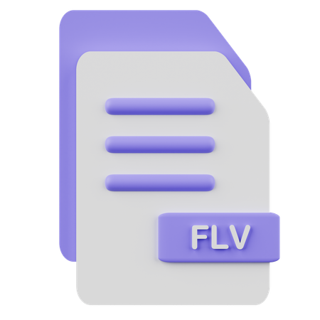 Flv File  3D Icon