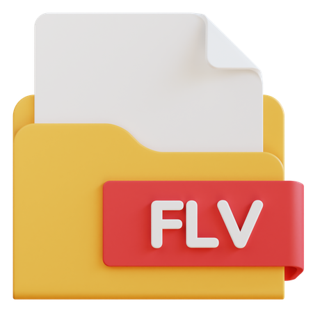 Flv File  3D Icon