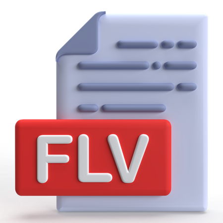 FLV File  3D Icon