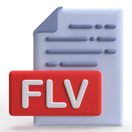 FLV File  3D Icon