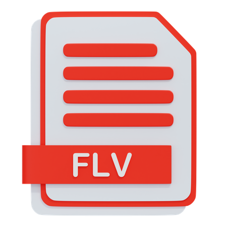 FLV File  3D Icon