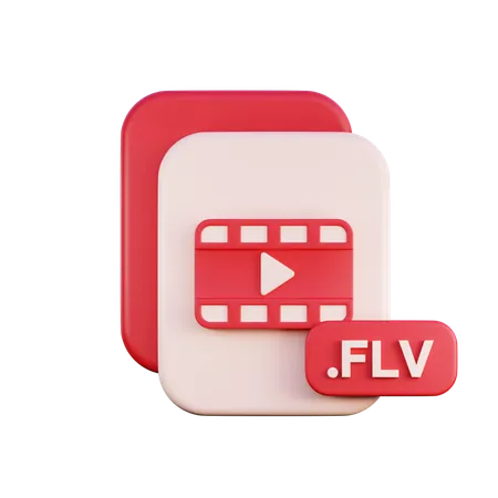 Flv File  3D Icon