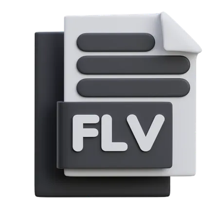 Flv File  3D Icon